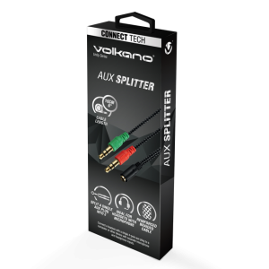 Volkano Unity Series AUX Splitter 4 Pole Socket to 2 AUX