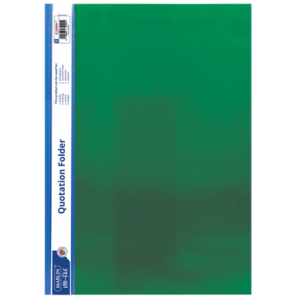 Marlin A4 Green Quotation and Presentation Folder- Clear View Front