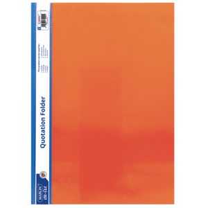Marlin A4 Orange Quotation and Presentation Folder- Clear View Front