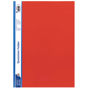 Marlin A4 Red Quotation and Presentation Folder- Clear View Front