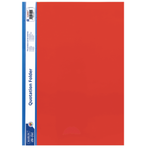 Marlin A4 Red Quotation and Presentation Folder- Clear View Front