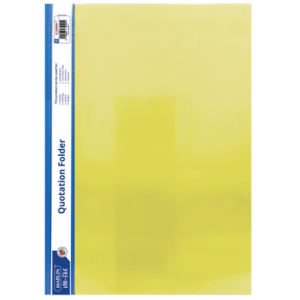 Marlin A4 Yellow Quotation and Presentation Folder- Clear Front