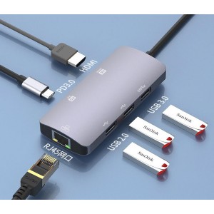 6 in 1 USB C Hub