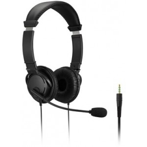 Kensington Headphones with Microphone &amp; Volume Control &amp; 3.5mm jack - Black