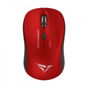 Alcatroz Airmouse Duo 3 Silent Wireless and Bluetooth Mouse - Silent Red