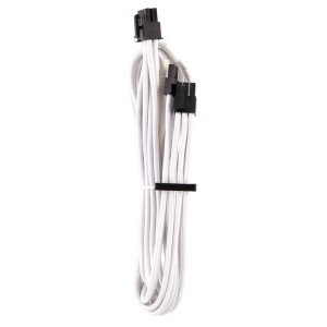 Corsair - Premium Individually Sleeved PCIe Cables (Single Connector) Type 4 Gen 4 - White