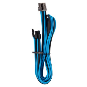 Corsair - Premium Individually Sleeved PCIe Cables (Single Connector) Type 4 Gen 4 - Blue/Black