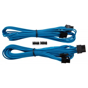 Corsair - Individually Sleeved Type 4 PSU Cables  Single PCIe Connector - Blue