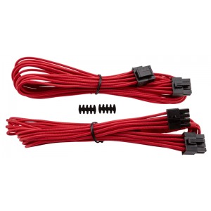 Corsair - Individually Sleeved Type 4 PSU Cables EPS ATX 12v - Red