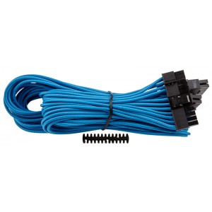 Corsair - Individually Sleeved Type 4 PSU Cables  ATX 24 Pin - Blue