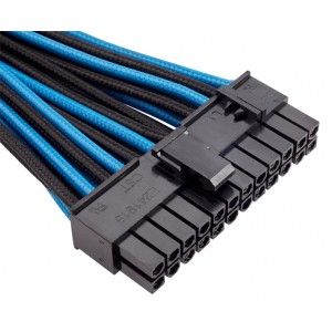 Corsair - Premium Individually Sleeved Flexible Paracorded Modular Cable Starter Kit - Blue/Black