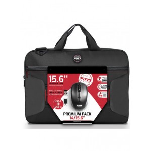 Port Designs Premium Pack : Laptop Case &amp; Wireless Mouse