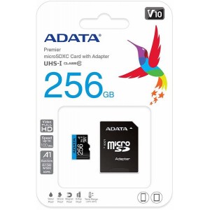 Adata Premier 256GB MicroSDXCUHS-I Class 10 Memory Card
