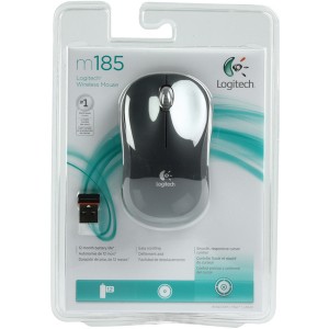 Logitech - M185 Wireless Mouse - Grey