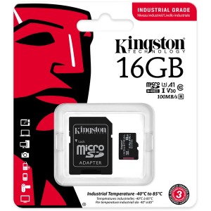 Kingston Technology - 16GB Industrial-Grade microSD Card with SD Adapter