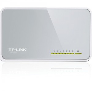 TP-LINK 8 Port Ethernet Mini Desktop Switch, 8x 10/100mbps RJ45 Ports, Plastic Case