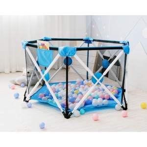 Portable playpen with carry bag-Blue