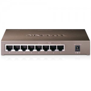 TP-LINK 8 Port Ethernet Desktop PoE Switch, 8x 10/100Mbps RJ45 Ports, 4x PoE Ports, Steel Case
