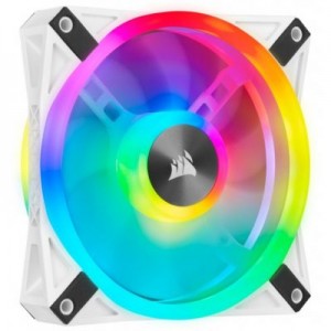 Corsair - iCUE QL120 RGB 120mm PWM White Fan - Single Pack