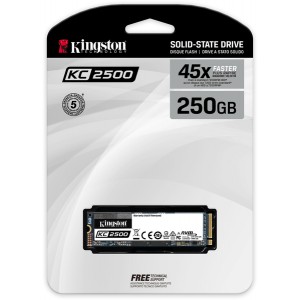 Kingston Technology - KC2500 M.2 250GB PCI Express 3.0 3D TLC NVMe  Internal Solid State Drive