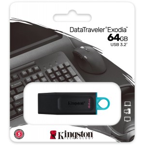 Kingston Technology - DTX/64GB DataTraveler Exodia USB 3.2 Flash Drive