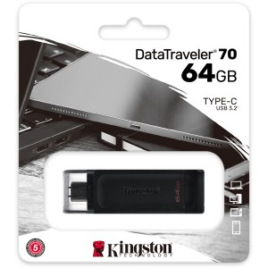 Kingston Technology - 64GB DataTraveler 70 USB-C Flash Drive