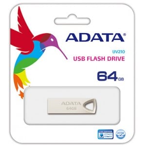 Adata UV210 64GB USB 2.0 Flash Drive - Silver