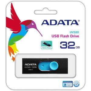 Adata UV320 32GB USB 3.1 (3.1 Gen 2) Type-A USB Flash Drive - Black/Blue