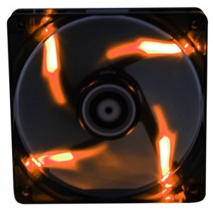 BitFenix Spectre LED Transparent with Orange LED Fan - 140 x 140 x 25 mm