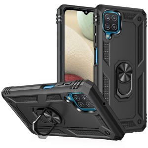 Tuff-Luv Rugged Armor Case for Samsung Galaxy A12 - Black