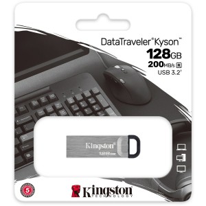 Kingston Technology - DataTraveler Kyson 128GB USB 3.2 Metal Flash Drive