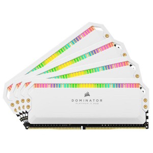 Corsair - Dominator Platinum RGB 32GB (4 x 8GB) DDR4 DRAM 3600MHz C18 Memory Kit - White