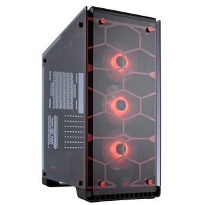 Corsair Crystal 570X Midi-Tower Computer Chassis - Red