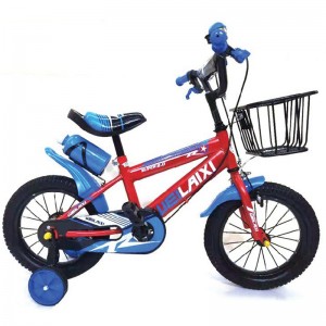Kids Bike with Training Wheels - Blue/Red
