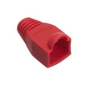 Network Rubber Boot RJ45 - red (100 pack)