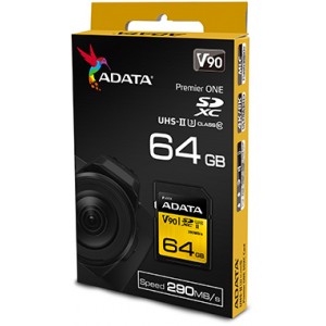Adata Premier One V90 64GB SDXC UHS-II Class 10 Memory Card