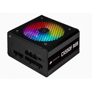 Corsair CX Series CX550F RGB - 550 Watt 80 Plus Bronze Certified Fully Modular RGB PSU