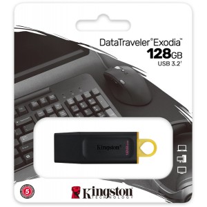 Kingston Technology - DTX/128GB DataTraveler Exodia 128GB USB 3.2 Flash Drive