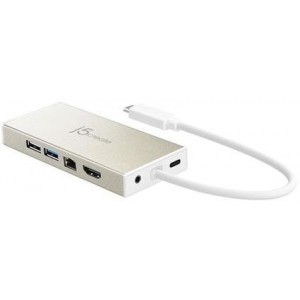 J5 Create JCD376 USB 3.1 Type-C Mini Dock - Silver