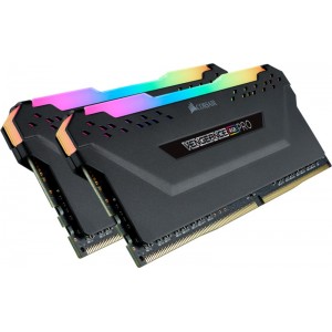 Corsair - VENGEANCE RGB PRO 32GB (2 x 16GB) DDR4 DRAM 3000MHz C16 Memory Module Kit - Black