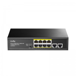 Cudy 10-Port 10/100Mbps/2 x Gigabit/Unmanaged PoE+ Switch/120w