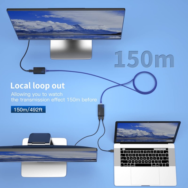 HDMI延長器 REK-HDCX150 150m HDMI EXTENDER over CAT5e / CAT6 via TCP/IP - GeeWiz