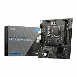 MSI PRO B660M-E DDR4 Intel LGA1700 mATX Motherboard – Black