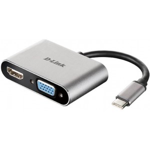 D-Link - DUB-V210 USB-C to HDMI/VGA Adapter