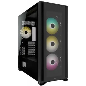 Corsair - iCUE 7000X RGB Tempered Glass Full-Tower ATX PC Case - Black