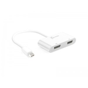 j5create JDA146 mini DisplayPort to Dual DisplayPort Adapter - White