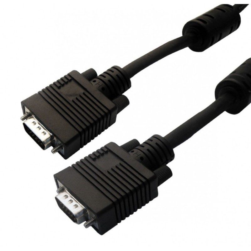 VGA CABLE 10.0M M-M MONITOR Black