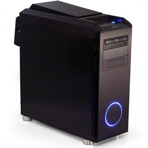 Lian Li PC-B25S Midi Tower ATX Chassis - Black with Cold Blue Ring Design and Sound Dimmer Structure