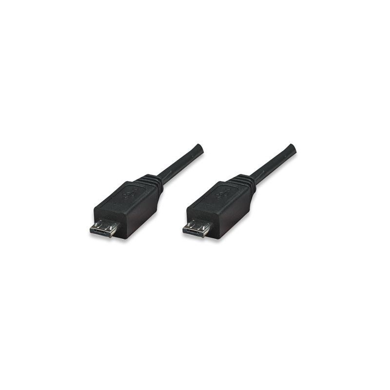 Manhattan 307468   Micro USB A Male to USB Micro A Male 1.8M Cable -Black