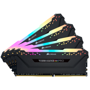 Corsair Vengeance RGB Pro 64GB (4 x 16GB) DDR4-3466MHz CL16 Black Desktop Gaming Memory